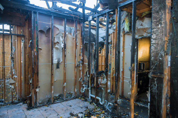 Professional Emergency Fire Cleanup technician working in Luck, WI